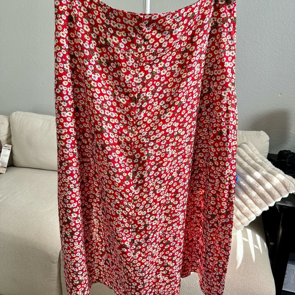 Midi Floral Skirt